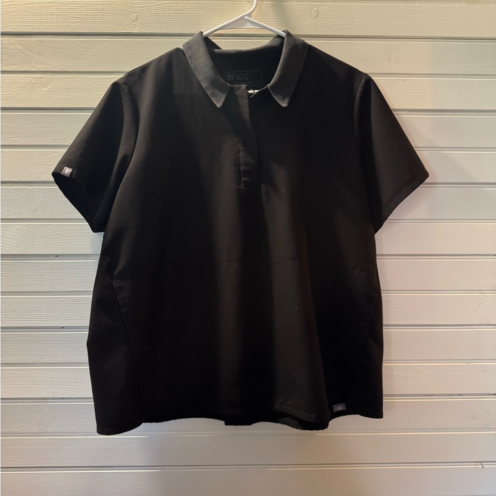 Figs Women’s Classic Black Polo Shirt
